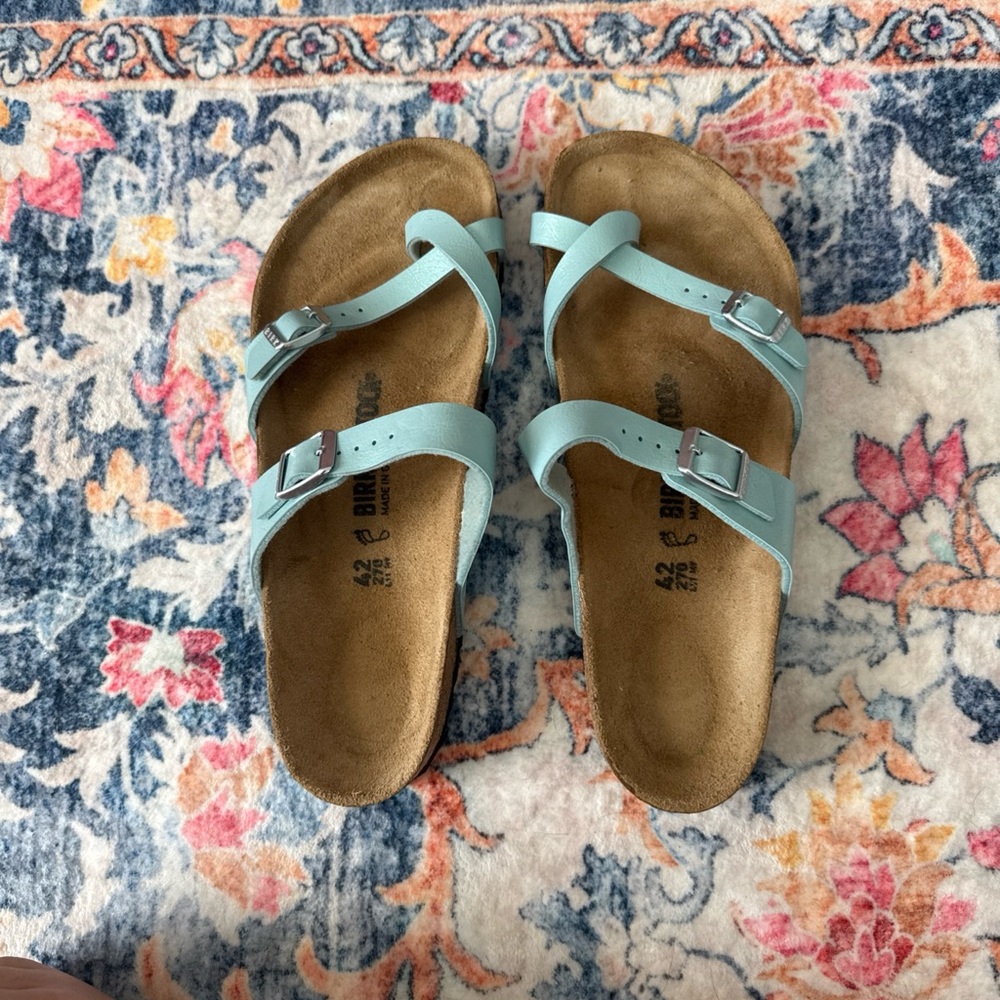 birkenstock mayari aqua blue